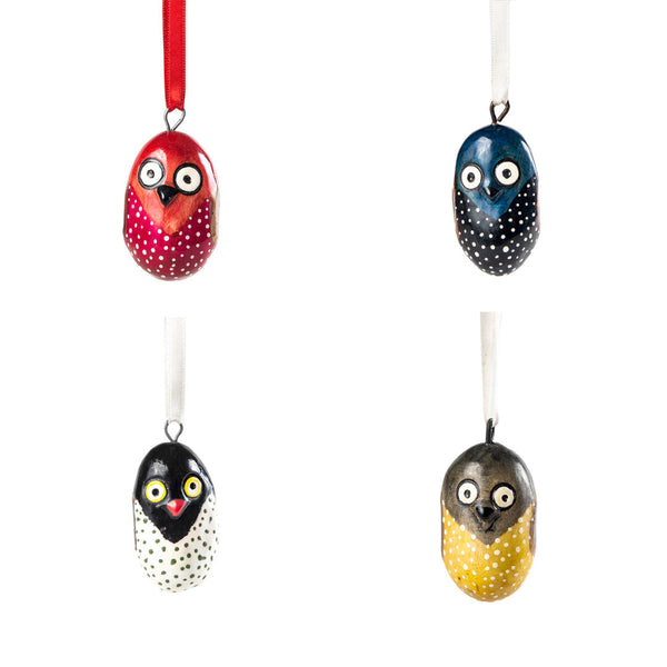 Wooden Ornament | Ornament set Owls