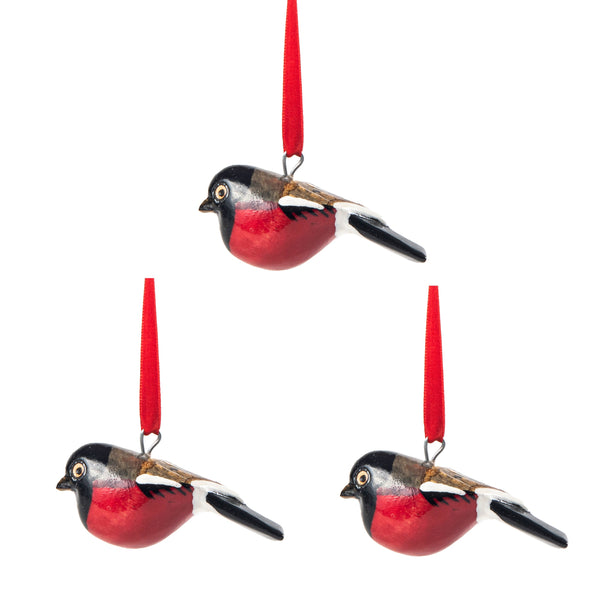 Wooden Ornament | Ornament set Bullfinch