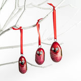 Wooden ornament | Red owl