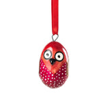 Wooden ornament | Red owl