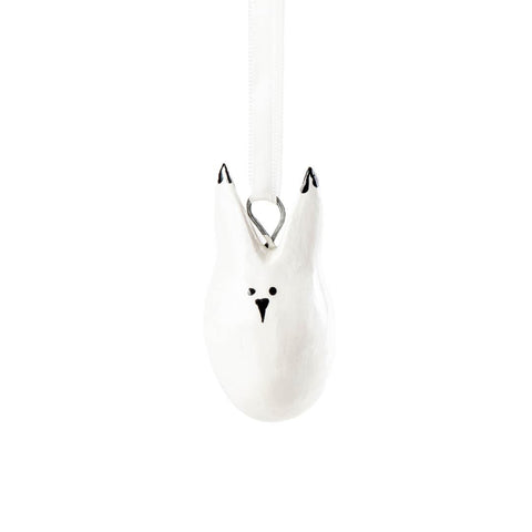 Wooden ornament | White bunny